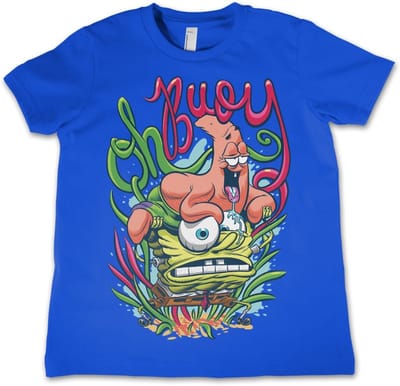 Spongebob Oh Boy Kids T-shirt voor kinderen, blauw