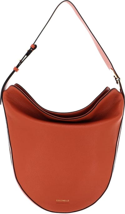 COCCINELLE Leren Schoudertas Josephine Shoulder Bag Chestnut Bruine