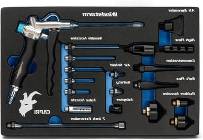 Luchtblaaspistool Kit - Persluchtpistool Set - Stof Verwijderen - 19 Sproeiers Meegeleverd - 150 PSI Max - Aluminium