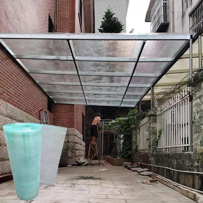 Luifeldak Polycarbonaat - Transparant Dakpaneel - Bescherming Tegen Weer - Flexibel Op Maat Te Knippen - 0.8x7m - Doorzichtig