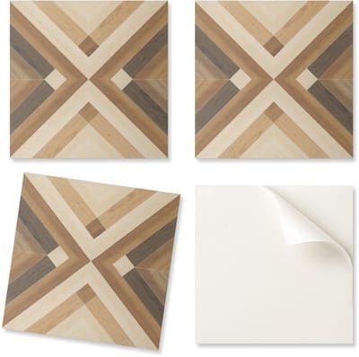 Zelfklevende vinyltegels met geometrisch ruitpatroon, 20x20x20 cm