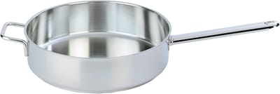 Lage Sauté Pan - Koekenpan Diep - Snel Aanbraden - Vaatwasserbestendig - 24 cm - Zilver