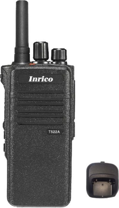 Inrico T522A IP66 4G LTE POC Zello Portofoon K1 2-Pins met Gps, Wifi en Bluetooth