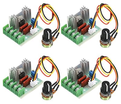 4 stuks 2000W AC Motor Snelheidsregelaar met Bedraad, Dimmer en Spanningsregelaar