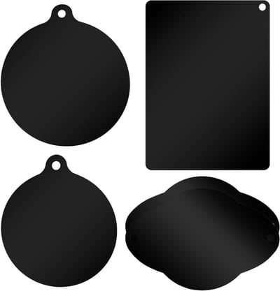 Ronde, hittebestendige kookplaatbescherming voor 4 gasfornuizen en inductiekookplaten, 35 x 25 cm, 22 cm, 24 cm, antislip, 240 °C max.