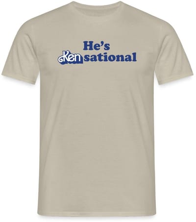 Barbie Design Met Grappige Quote He's Kensational T-Shirt Heren