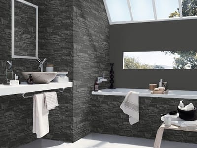 ZWART STEEN BEHANG 3D 475036 RASCH