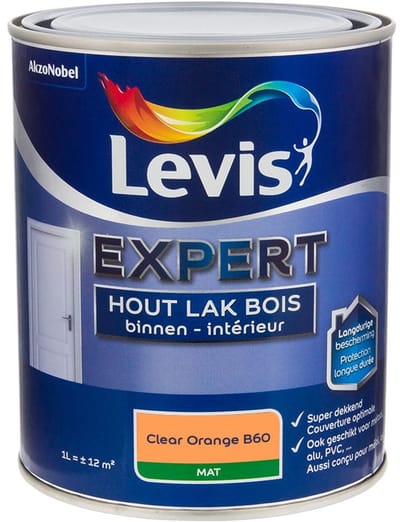 Levis - Expert Hout Lak Binnen Mat Mix - Clear Orange B60 - Mengverf - 1 L