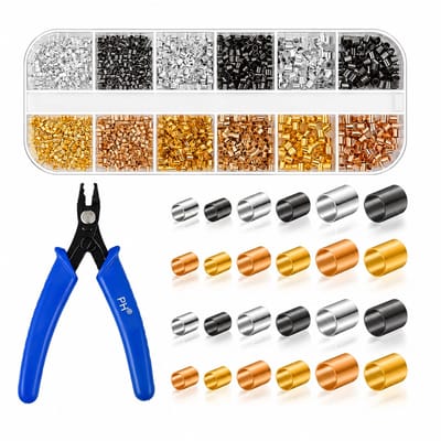 Knijpkralen Sieraden Maken Volwassenen Pakket - 2200 stuks 4 Kleuren & 3 Maten - Met Tang - Kasey