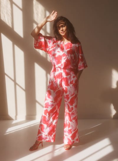 YEST Meline Bottoms - Bright Pink/Multi Co - maat 48