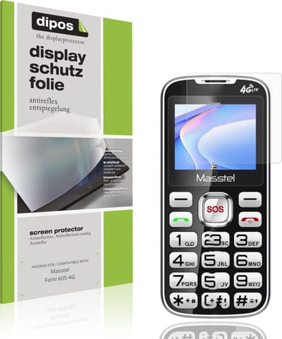 dipos – 4x Matte Beschermfolie geschikt voor Masstel Fami 60S 4G | Krasbestendige & antireflecterende Screenprotector Ultra-Thin
