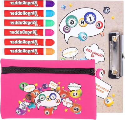 Bingo Dabber Set - Spel Benodigdheden - Spel Avonden - Druppelvrije Inkt - 6 Dabbers - Meerdere Kleuren