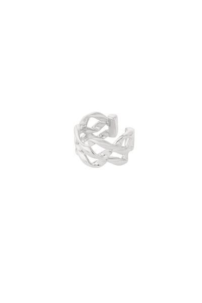 Bijoutheek Earcuff Gewoven Zilver