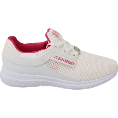Philipp Plein Witte Roze Polyester Becky Sneakers Schoenen