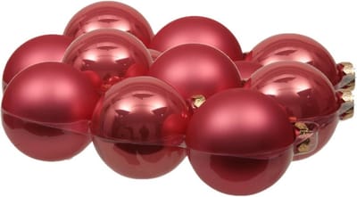 12x stuks kerstversiering kerstballen bubblegum roze van glas - 8 cm - mat/glans - Kerstboomversiering