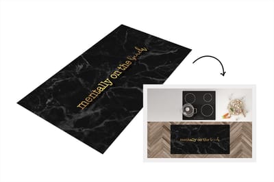 Keukenloper - Loper keuken - Quote - Beach - Goud - Marmer - 120x60 cm - Keukenloper vinyl