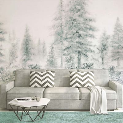 Fotobehang AquarelForest1 DD117840 A.S. Création Atelier 47 | Fotobehang