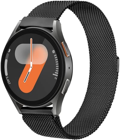 SBG Universeel 20MM Horloge Bandje / Smartwatch Bandje | Milanees Roestvrij Stalen Horlogebandje Magnetisch - Zwart