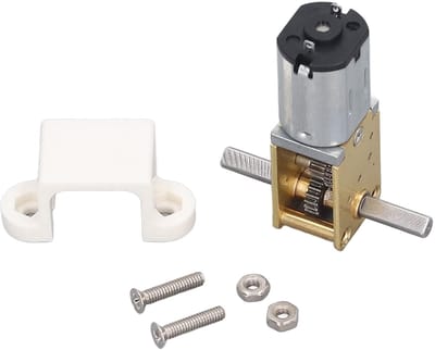 DC Wormwielmotor - Geluidsarme Motor - Doe-het-zelf Automatisering - Volledig Metalen Tandwielen - 6 x 6 x 2 cm