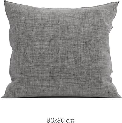 Zohome Lino Kussensloop - Antraciet - 80x80cm - Antraciet