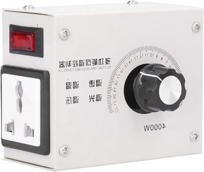 SCR Spanningsregelaar - Thyristor Controller Regulator - Spanning Aanpassen - 4000 Watt Vermogen - AC 110/220V - Zwart