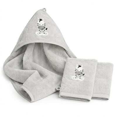Dailygoods- Capuchonhanddoek 100 x 100 cm - Babyhanddoek - Set met 2 Washandjes - OEKO-TEX Standard 100 - Zacht Badstof - Ideaal voor Baby-uitzet