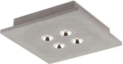 LED plafondlamp slaapkamer logeerkamer betonnen hal lamp chroom