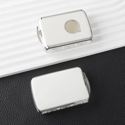 TPU Autosleutelhoes Houder Voor Volvo S60 V90 V60 Xc40 Xc60 Xc90 S90 T5 T6 T8 Polestar 1 Polestar 2 Sleutelhoes Tas Auto Accessoires white