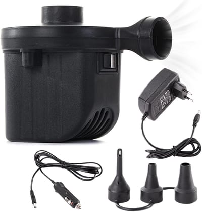 Electric Air Pump for Air Mattress with 3 Nozzles, 2-in-1 Electric Air Pump Fast Inflating and Deflating, Air Mattress - ShopVlot