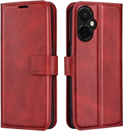 Coverup Hoesje - Geschikt voor OnePlus Nord CE 3 Lite 5G Hoesje - Coverup Deluxe Book Case - Rood