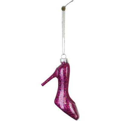 Housevitamin Kersthanger – Roze High Heels – Glas – 8,5x3x7,5 cm | Trendy Fashion Ornament
