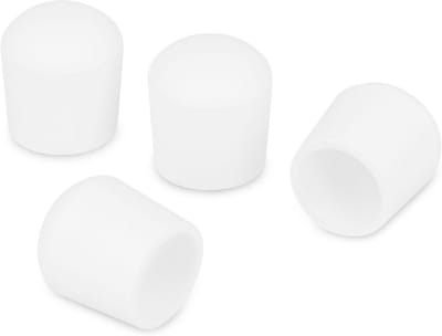 Set van 4 Ronde Stoppen voor Stoelpoten en Buisframes, 14 mm, Wit