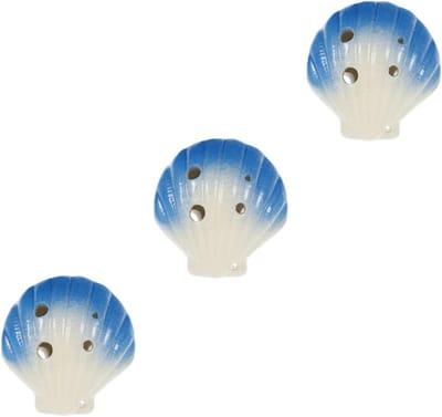 Keramische Ocarina - Muziek Speelgoed - Muziek Maken - 6 Gaten Ontwerp - 8x8x4 cm - Blauw