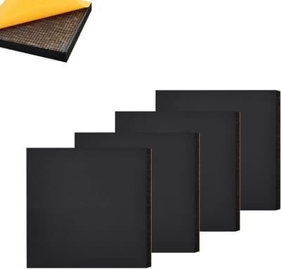 Schuimvellen zelfklevend - 10 mm dik - vloerbeschermende pads - 4 stuks - anti-slip - meubelpads - isolatie - 150 x 150 mm