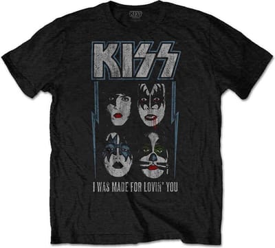 Kiss - Made For Lovin' You Heren T-shirt - M - Zwart