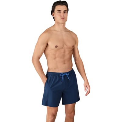 Brunotti - Cester-Mini - Zwembroek Mini Palm Aqua Night Blue - Heren - 100% Recycled - 4-Way Stretch - Sneldrogend - XXXL