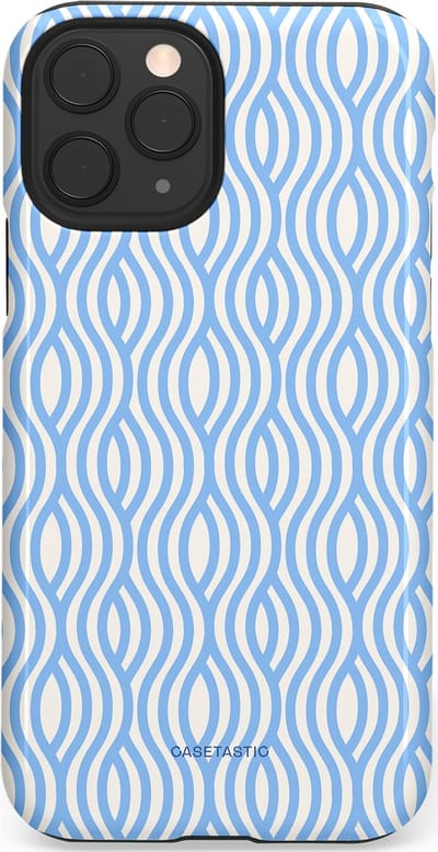 Casetastic Hoesje Geschikt voor Apple iPhone 11 Pro - Stijlvolle Beschermende Duo-layer Case - Zeegolf Patroon
