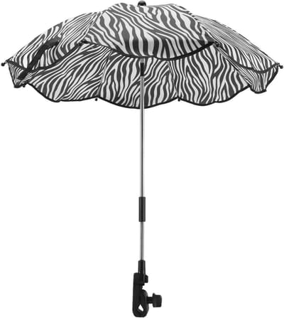 14in Kinderwagen Parasol, Universele Kinderwagenparasol met Klem UV Bescherming Verstelbare Kinderwagenparaplu Kinderwagen Zonnescherm Parasol voor Kinderwagen, Wieg, Rolstoel (Zebrastreep)