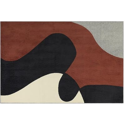 Tapis Abstraits Modernes pour Salon Grande Surface Décoration de Chambre à Coucher Tapis Pelucheux Tapis de Salon Luxe Léger Maison Antidérapant 60*90cm