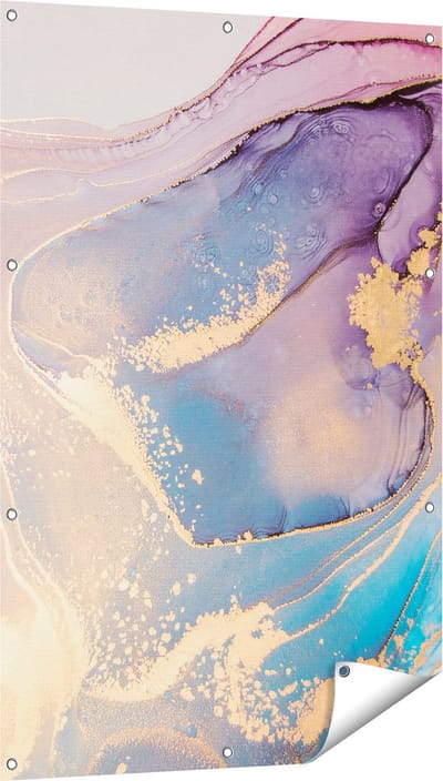 Gards Tuinposter Abstracte Kunst van Marmer - 80x120 cm - Tuindoek - Tuindecoratie - Wanddecoratie buiten - Tuinschilderij