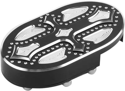 Motorfiets Rempedaal Bescherming, Aluminium Zilver Zwart Kruisstijl Rempedaal Pad Geschikt voor XL883 XL1200 1999-2013, Duurzaam en Antislip Ontwerp