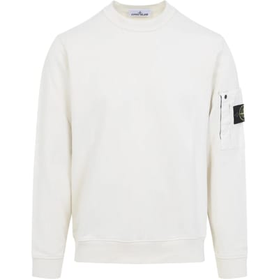 Sweatshirt à manches longues et col rond de couleur unie avec logo Stone Island pour homme sweatshirts L1S156100019S0410-V0093 L