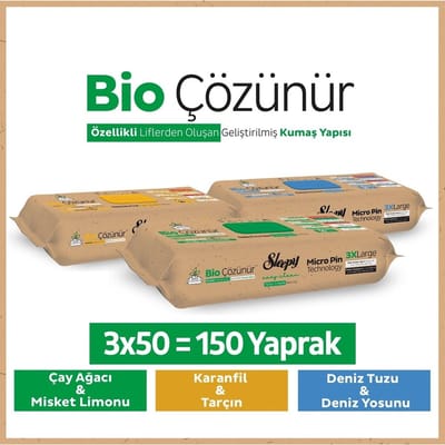 Sleepy Easy Clean Bio Schoonmaakdoekjes 3-Pack 150 Vellen