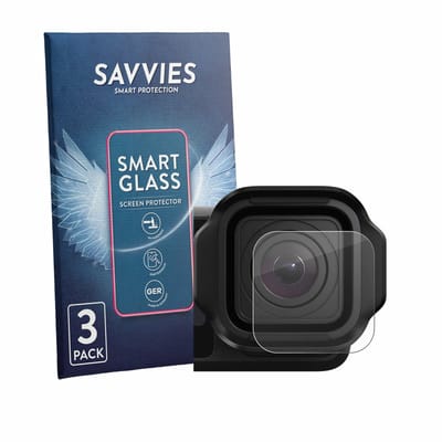 3 Stuks Savvies Screenprotector - geschikt voor GoPro Mission 1 Pro (Lens) - beschermfolie glas transparant