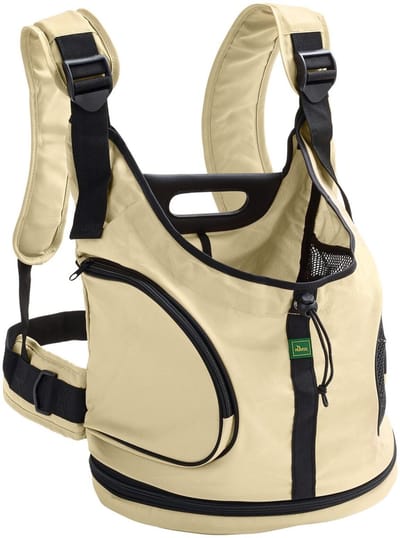 Hondenrugzak & Buikdrager Hond - Hondentas - Draagtas Hond - Honden Draagtas - Rugzak Hond - Tot 6 kg - Beige