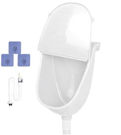 Wandurinoir met Deksel - Mannen Urinoir - Hygiënisch Gemak - Geur Isolatie - 38.5 cm Hoog - Wit