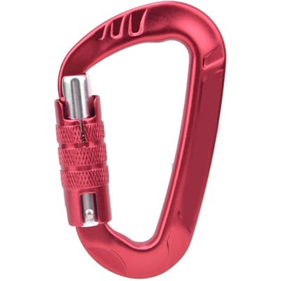 1 stuks 7075 Luchtvaartaluminium 12KN D-vormige Gesp Karabijnhaak Clip Buiten Veiligheidsaccessoire rood rood