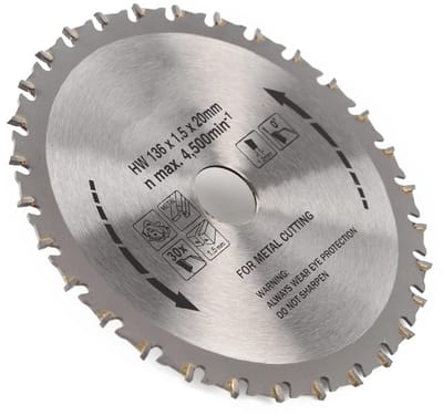 Cirkelvormig zaagblad met 30 tanden voor harde materialen - High-speed staal 136 mm, perfect voor tafeltafel en radiale armzagen