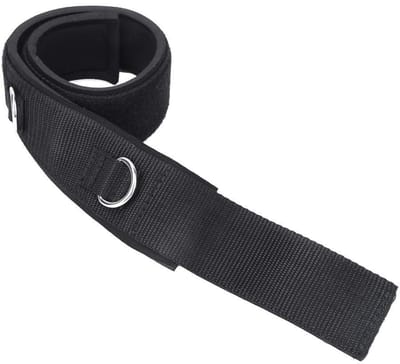 JHUBERS- Beenriem 2D - Instelbare Krachttraining - Gewichtheffen Accessoires - Fitness Oefening - Katoen - Zwart - Fitnessband