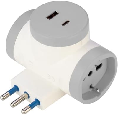 Dubbele Stekkeradapter met USB Aansluitingen - Meervoudige Stopcontacten 10A/16A